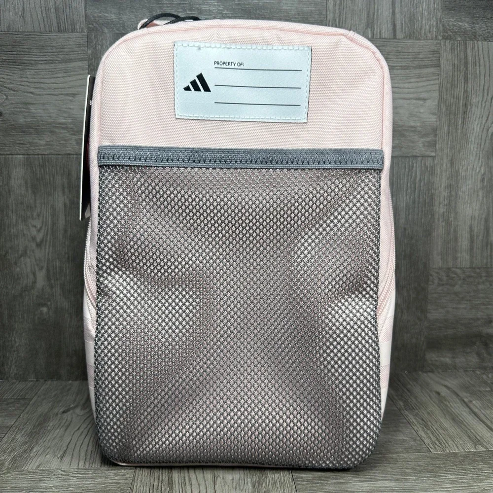 Adidas Lunch Bag OSFA Sandy Pink Insulated Mesh Pocket NEW JL1250